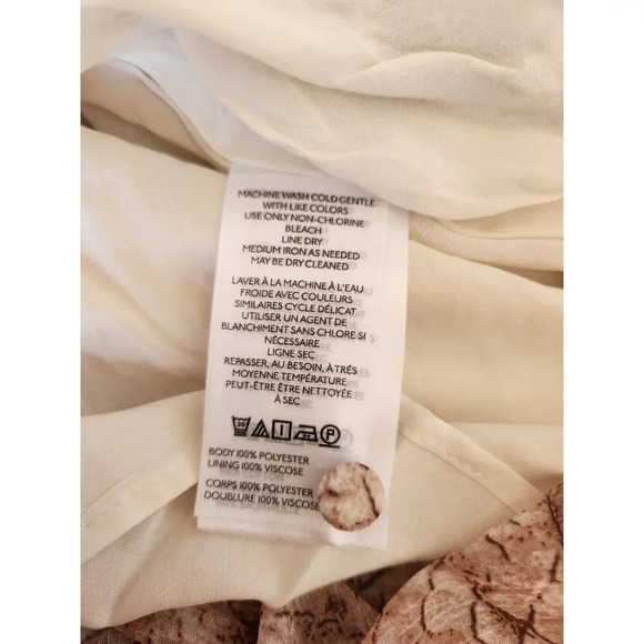 NWD By Anthropologie Short-Sleeve Tiered Midi Dress Size M Neutral #9D413 - Picture 12 of 13